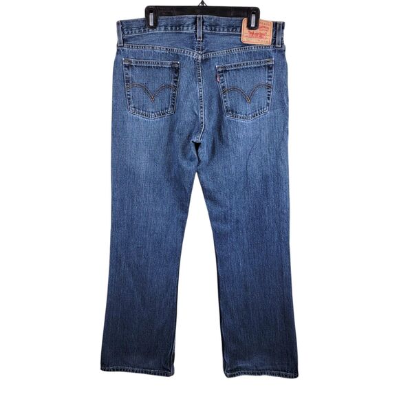 Vintage Levi's 527 Jeans Men's 34x32 Low Bootcut Wide Leg Dark Wash Denim Y2K - Picture 1 of 8